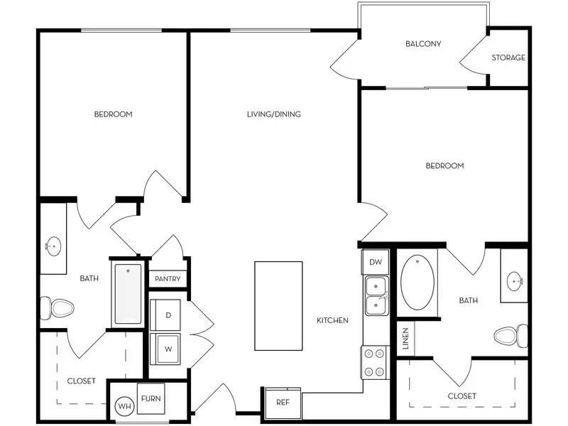 2 Bedroom 2 Bath 1007